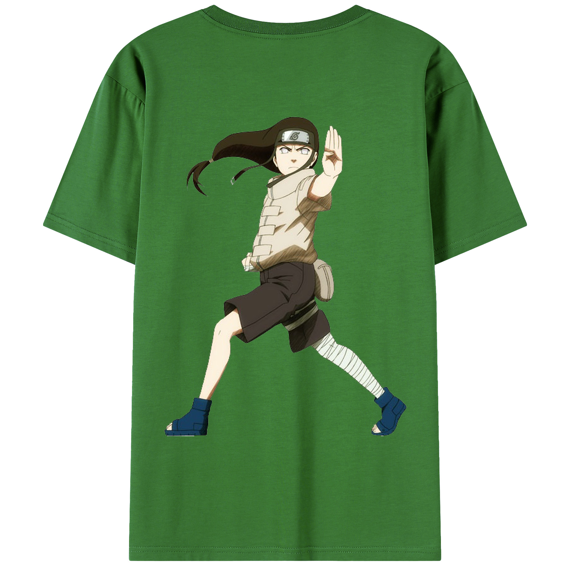 （画像用） NARUTO -ナルト- 日向ネジ Hyūga Neji レディース半袖Tシャツ(バックプリント)